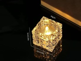 Lampara led velita cubo labrada chica